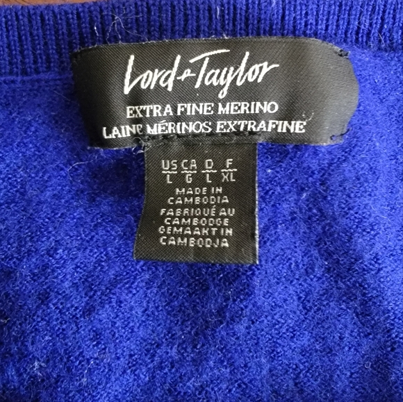Blue fine merino sweater - Picture 2 of 4
